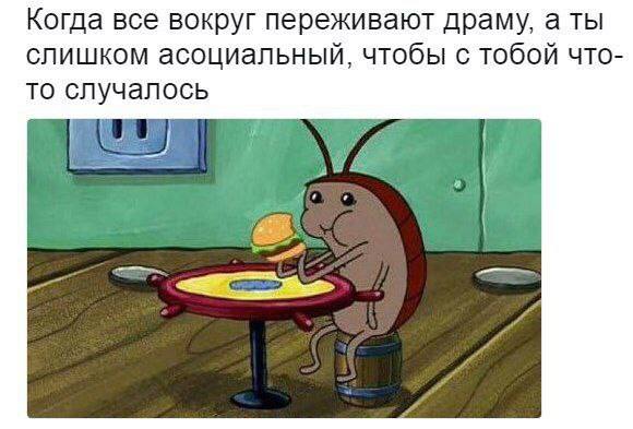 Когда все вокруг переживают драму, а ты слишком асоциальный, чтобы с тобой что- то случалось i