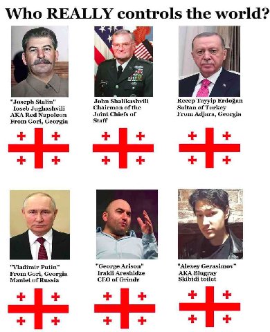 Who REALLY controls the world? 2 у "Joseph Stalin" Chairman of the John Shalikashvili Recep Tayyip Erdogan Ioseb Jughashvili Joint Chiefs of Sultan of Turkey AKA Red Napoleon Staff From Adjara, Georgi