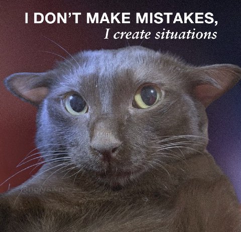 DON’T MAKE MISTAKES, I create situations
