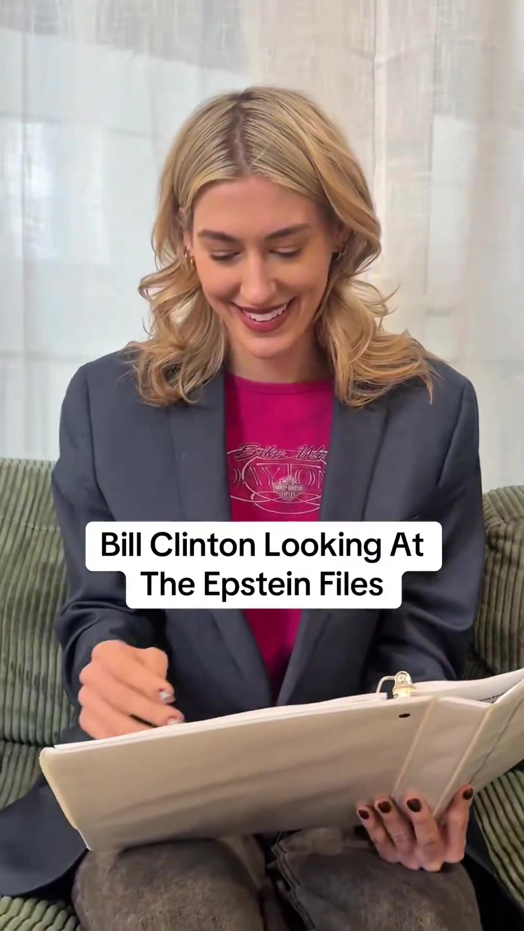 Bill Clinton Looking At The Epstein Files