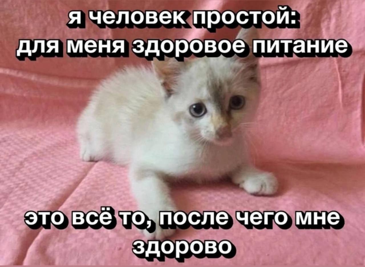 я человек простой: для меня здоровое питание это всё то, после чего мне здорово
