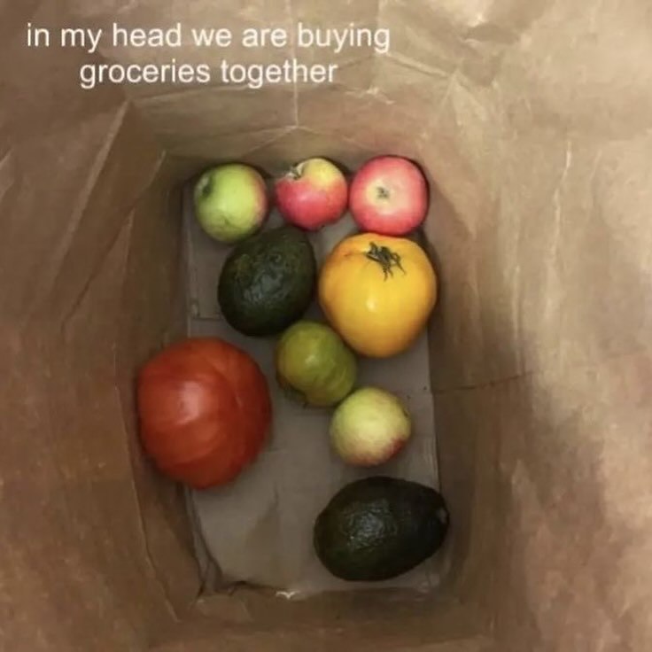 in my head we are buying groceries together