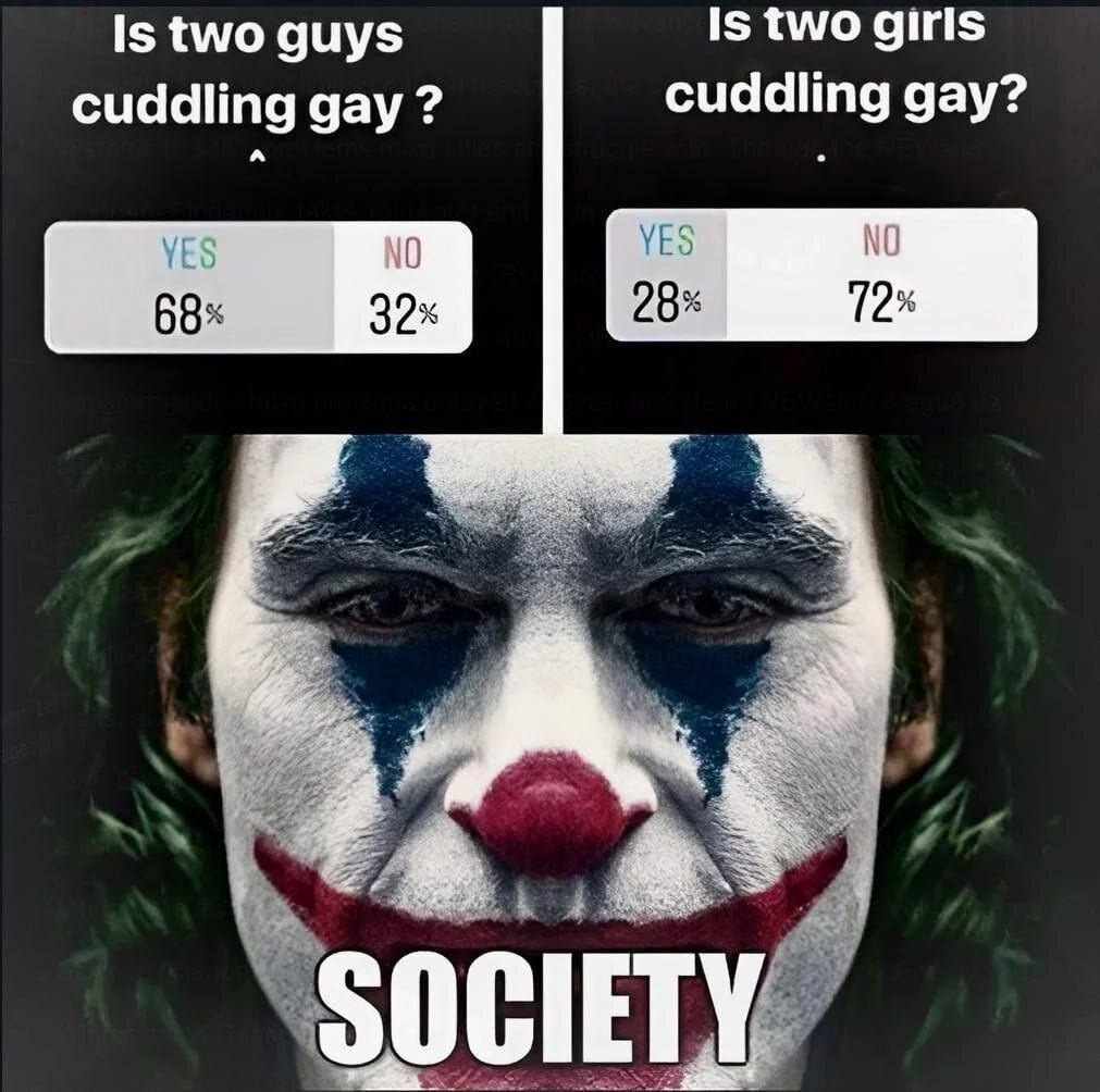 Is two guys Is two girls cuddling gay cuddling gay? NO SOCIETY