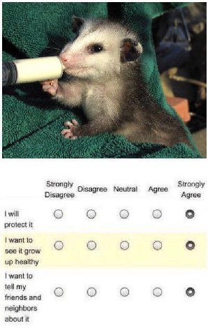 Strongly Disagree Neutral Agree Disagree Agree о protect it want to see it grow о up healthy want to tell my friends and о neighbors about it