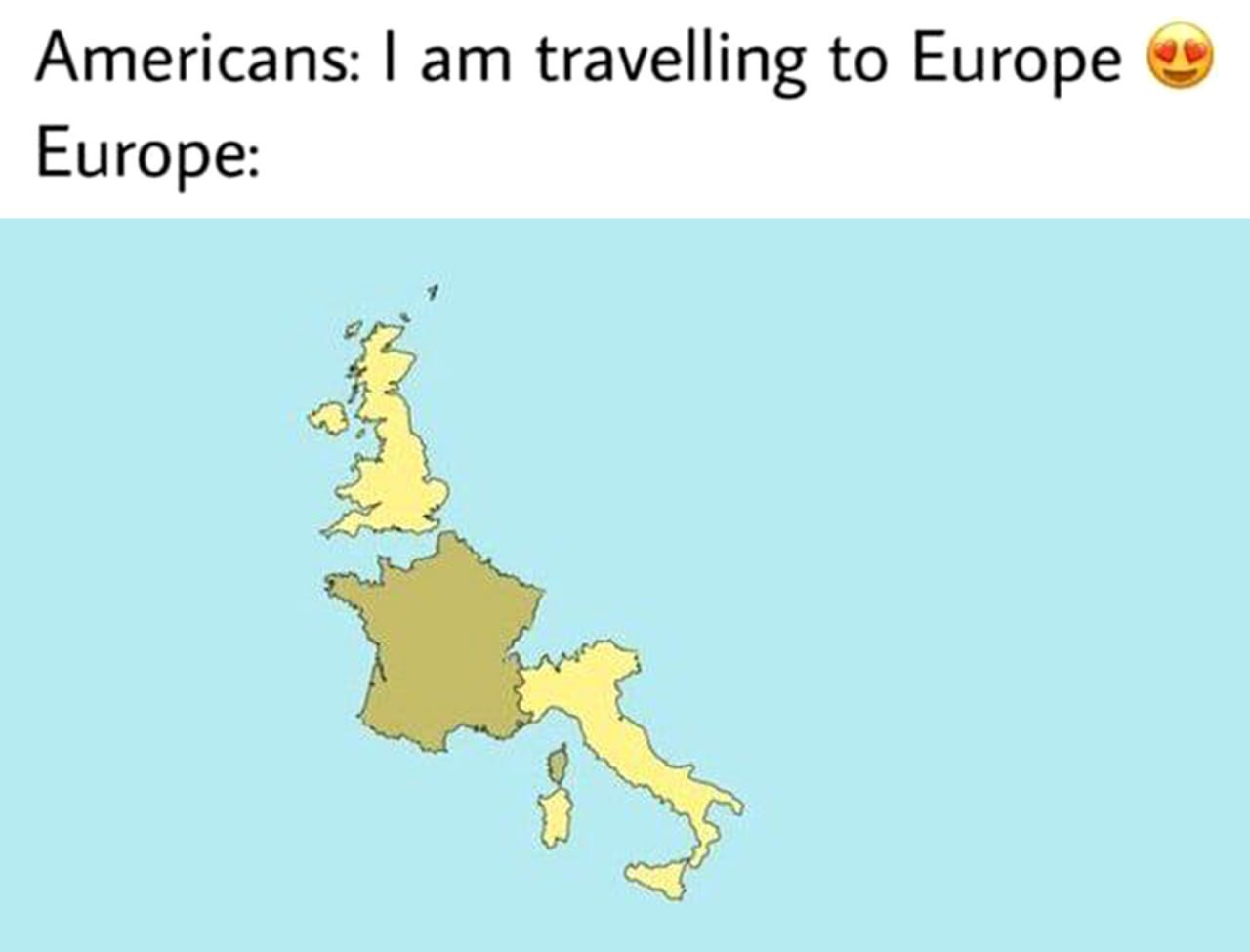 Americans: travelling to Europe Europe: