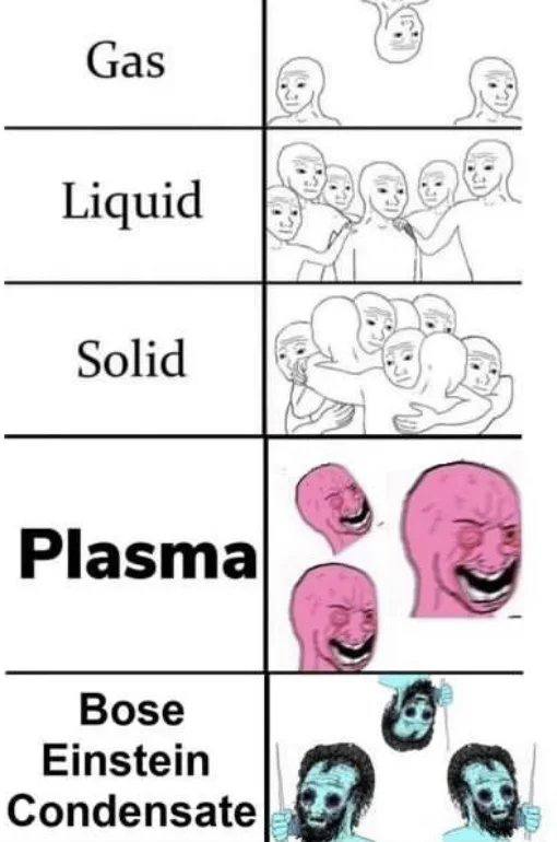 Liquid Solid Plasma Bose Einstein Condensate