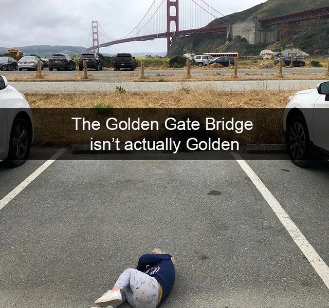 The Golden Gate Bridge isn’t actually Golden