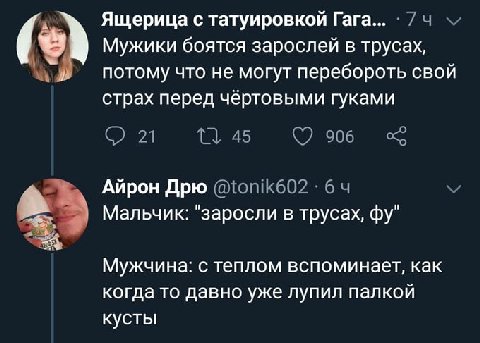 Ящерица с татуировкой Гага... Мужики боятся зарослей в трусах, потому что не могут перебороть свой страх перед чёртовыми гуками Айрон Дрю Мальчик: "заросли в трусах, Мужчина: с теплом вспоминает, как 
