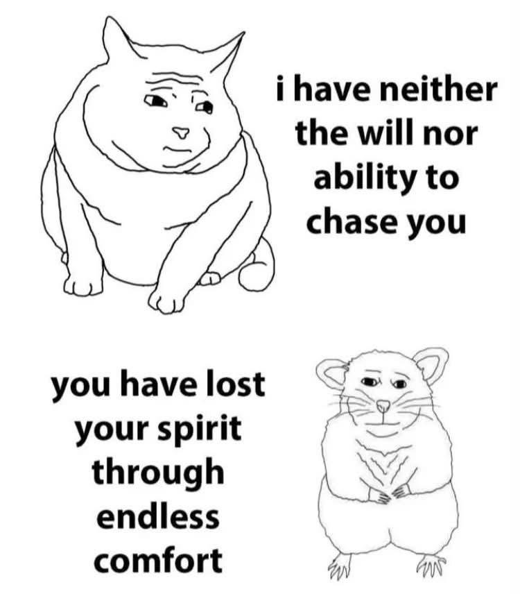 i have neither the will nor ability to chase you you have lost К your spirit through endless comfort 4