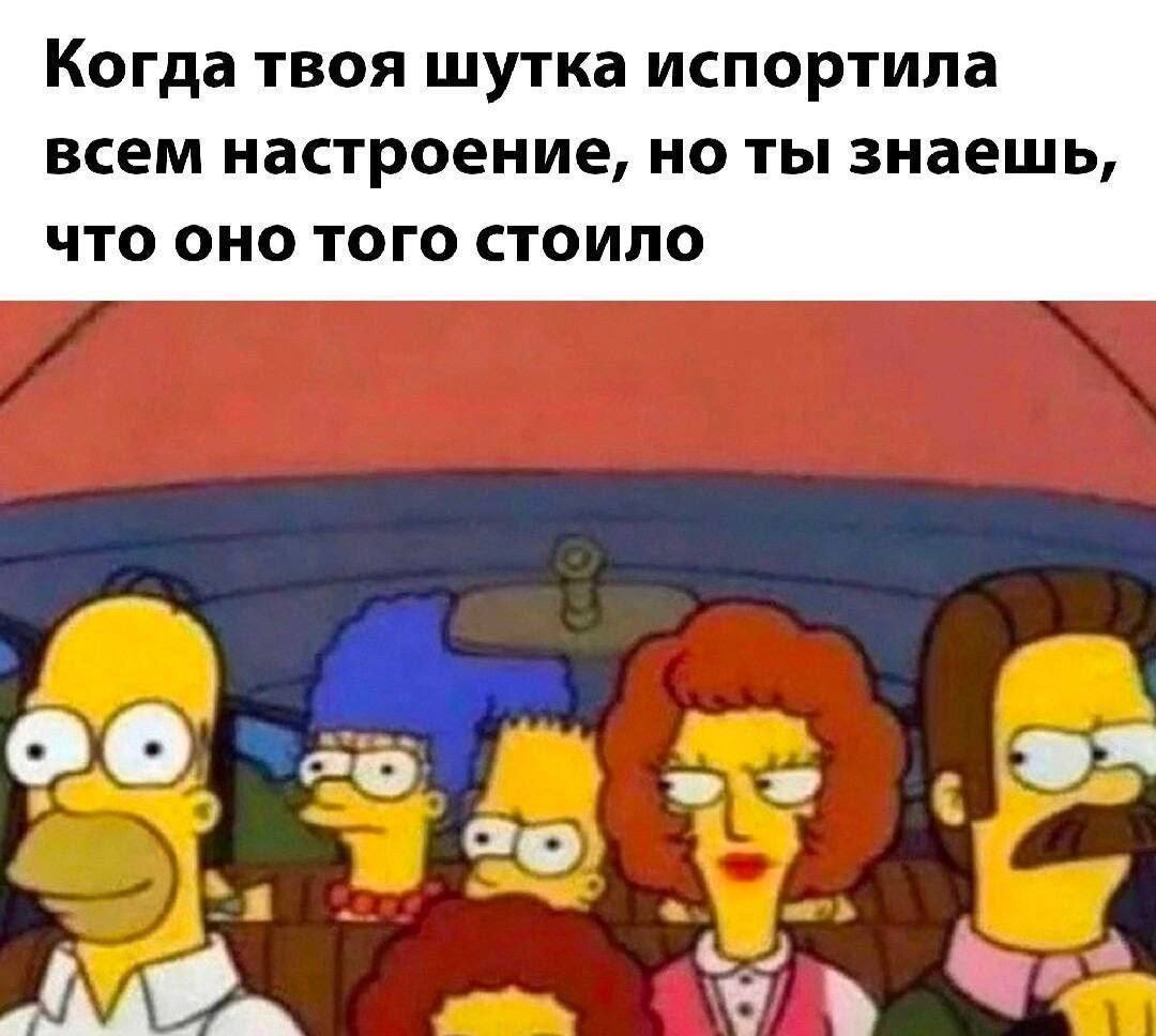 Когда твоя шутка испортила всем настроение, но ты знаешь, что оно того стоило We