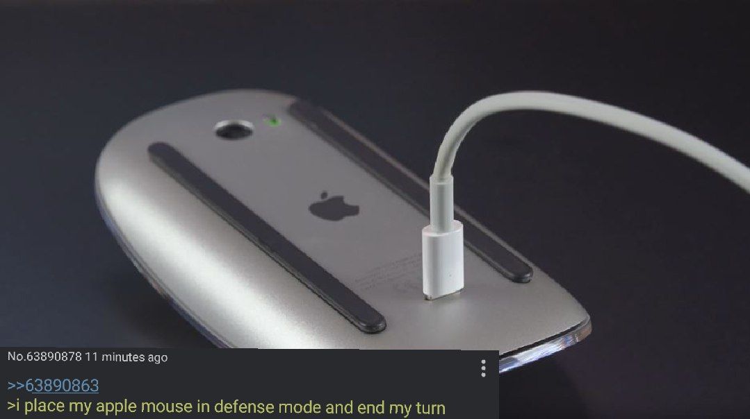 No.63890878 11 minutes ago place my apple mouse in defense mode and end my turn
