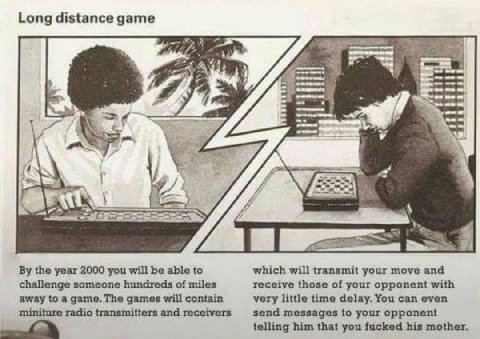 Long distance дате У у к the year 2000 you will be able to which will transmit your move and challenge someone hundreds of miles receive those of your opponent with away to a game. The games will cont