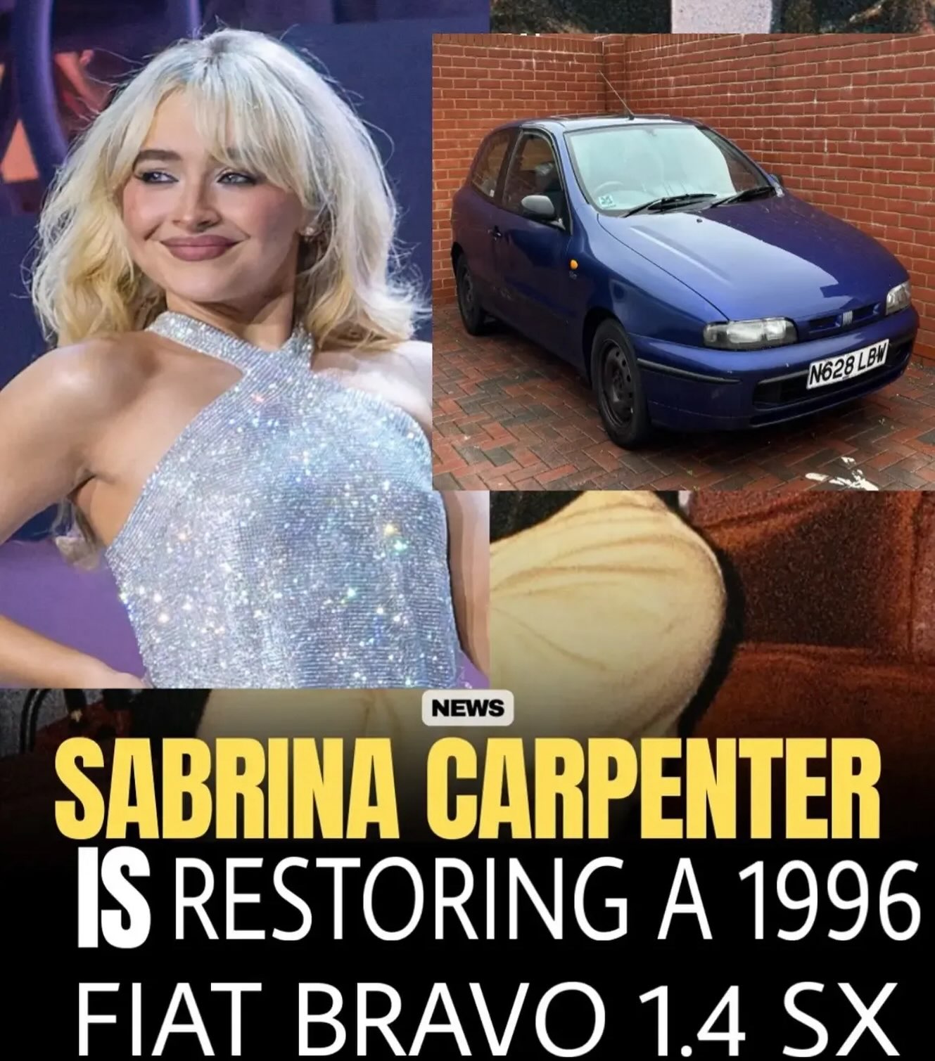 SABRINA CARPENTER IS RESTORING A 1996 FIAT BRAVO 1.4
