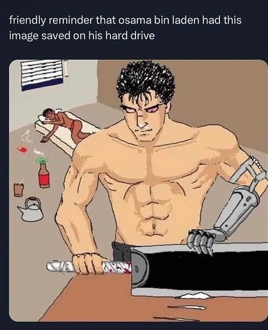 friendly reminder that osama bin laden had this image saved on his hard drive 2 О