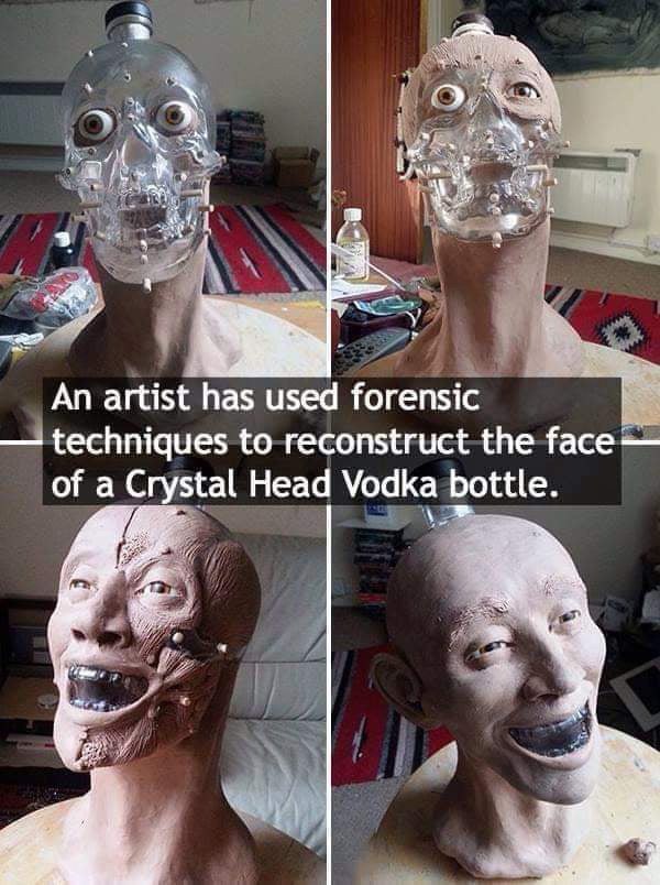 aS Я An artist has used forensic techniques to reconstruct the a ога Head Vodk A И