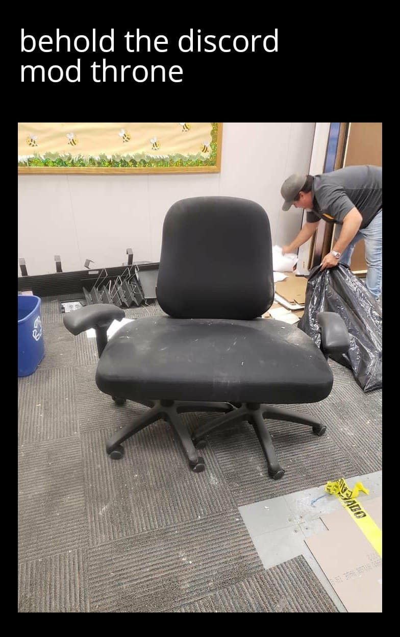 behold the discord mod throne