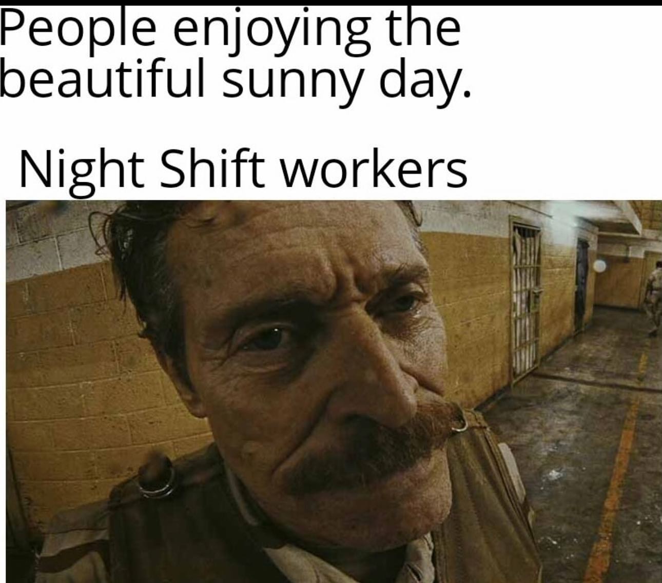 People enjoying the sunny day. Night Shift