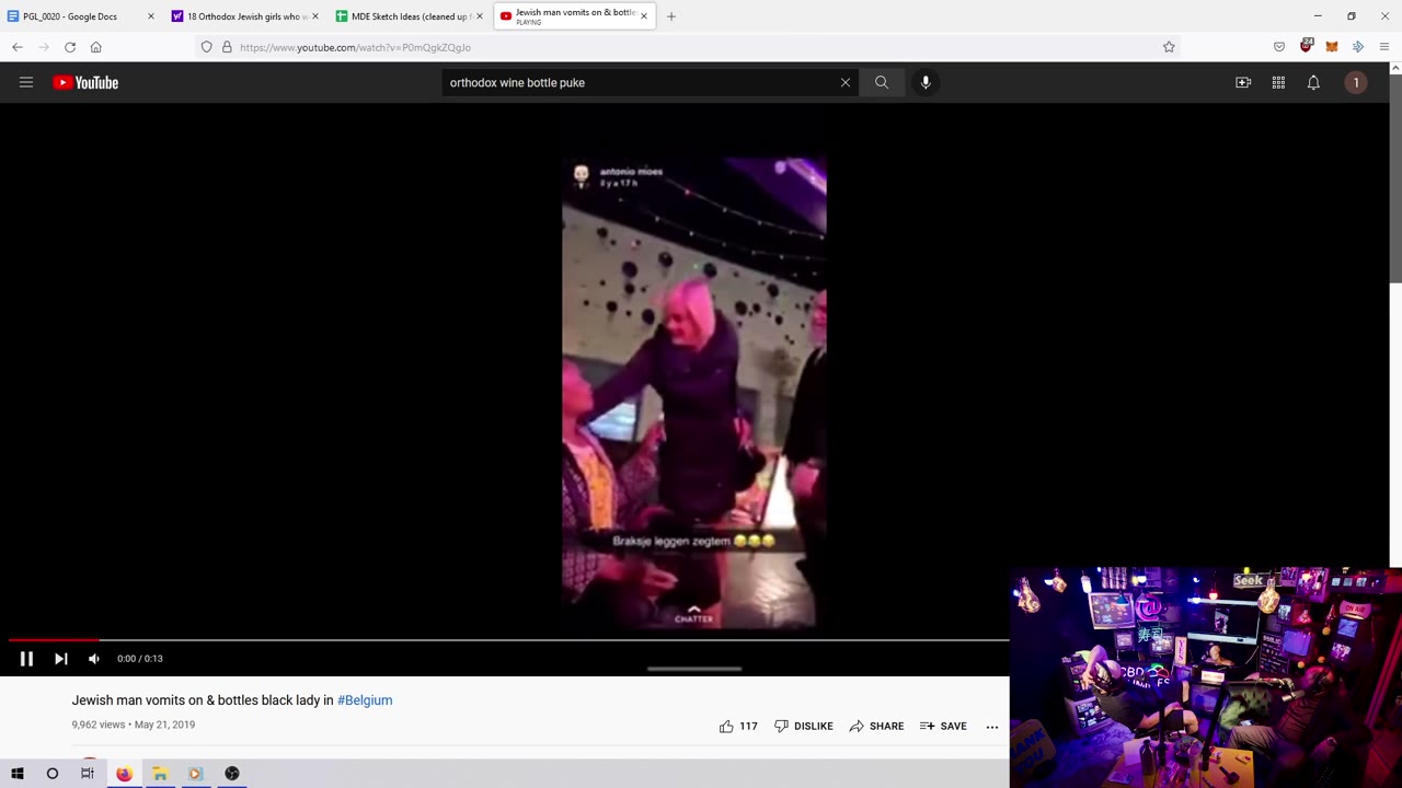 Визлью wggen regen OBO Jewish man vomits on & botles black lady in = Ма Sk: Kodak Black - Halloween Bill Kill [Official Music Video] = о > YouTube orthodox wine bottle puke x ВМ + Sea a
