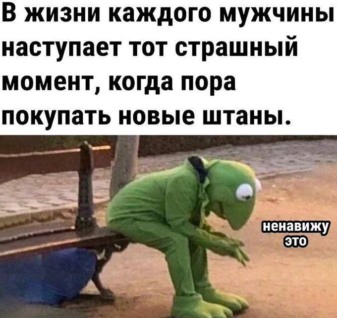 В жизни каждого мужчины наступает тот страшный момент, когда пора покупать новые штаны.