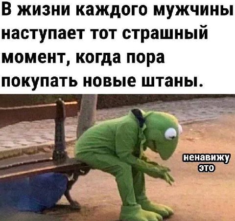 В жизни каждого мужчины наступает тот страшный момент, когда пора покупать новые штаны.