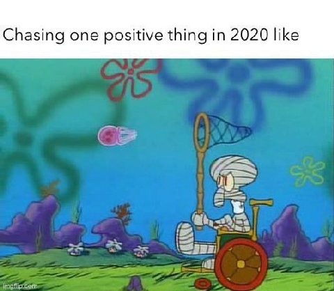 Chasing one positive thing 2020 like
