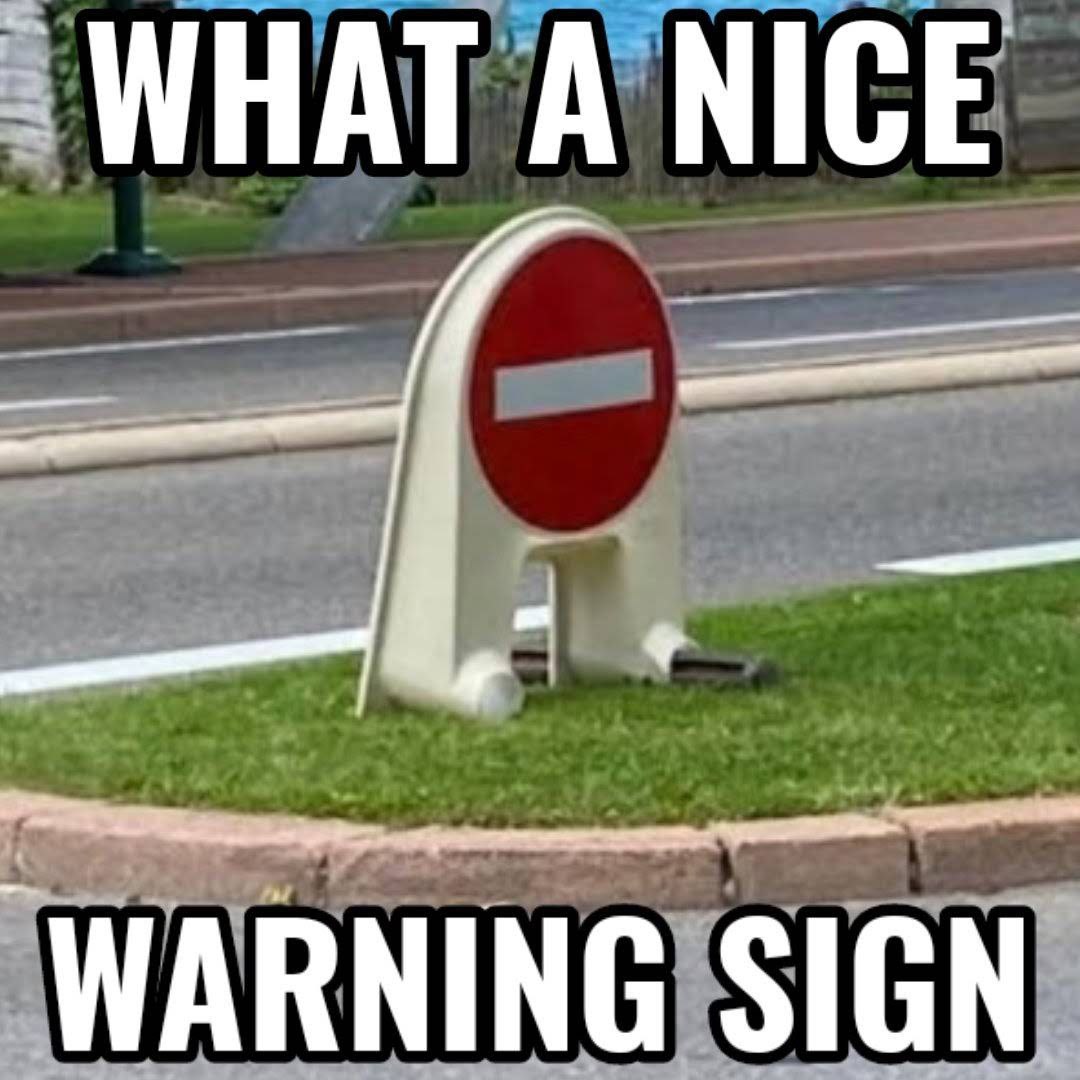 УНАТА NICE WARNING SIGN