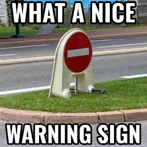 УНАТА NICE WARNING SIGN