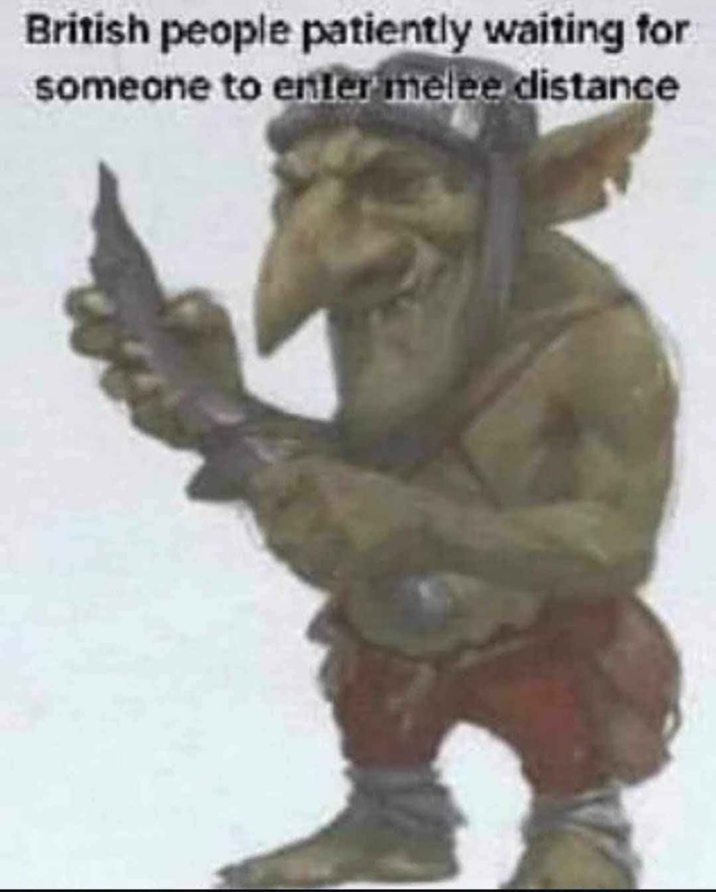 British people patiently waiting for someone to istance