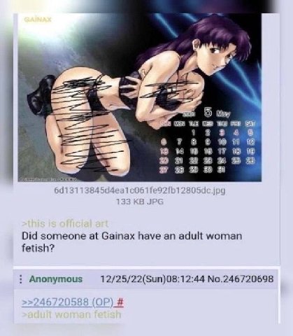 May ТО 23 46 788 4 6 4832 27 Did someone at Gainax have an adult woman fetish? Anonymous 12/25/22(Sun)08:12:44 No.246720698