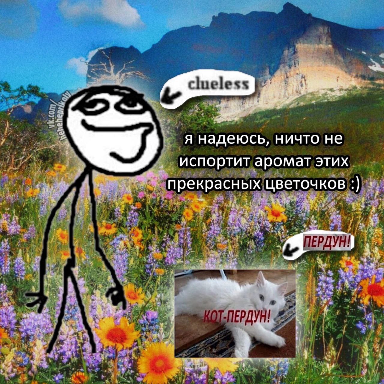 clueless A надеюсь, ничто не испортит аромат этих. прекрасных цветочков ПЕРДУН ЕРДУН