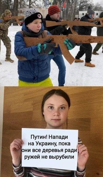 4 Путин! Напади на Украину, пока они все деревья рад ружей не вырубили