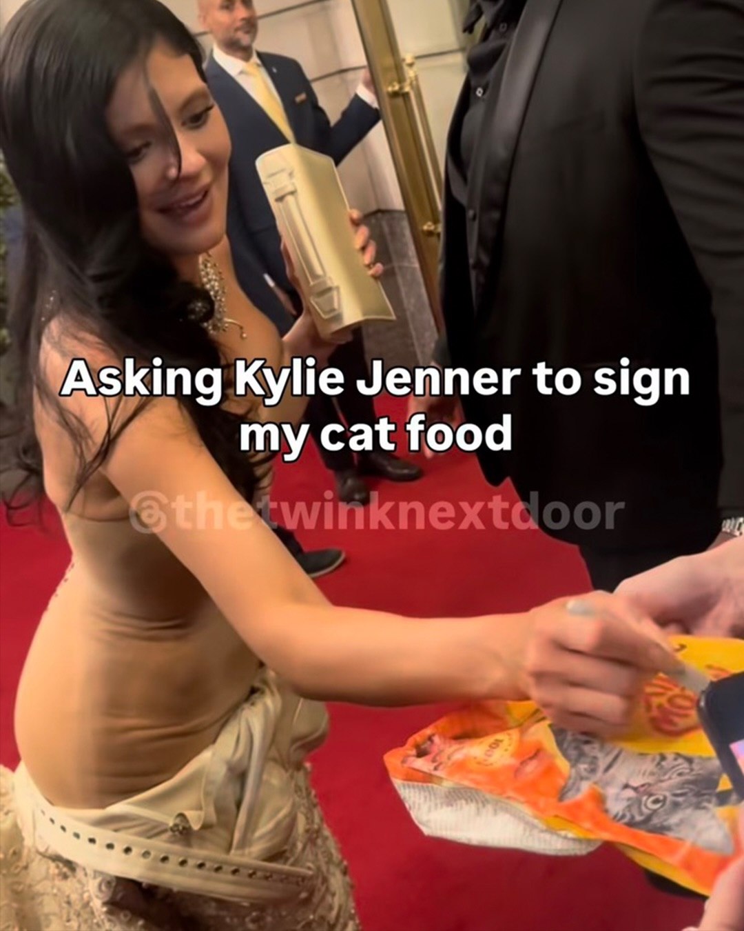 Asking Kylie Jenner to sign my cat food