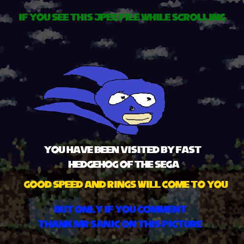 BEEN VISITED FAST HEDGEHOG OF THE SEGA GOOD SPEED AND RINGS WILL COME TO YOU