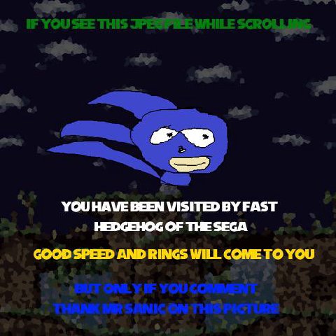 BEEN VISITED FAST HEDGEHOG OF THE SEGA GOOD SPEED AND RINGS WILL COME TO YOU