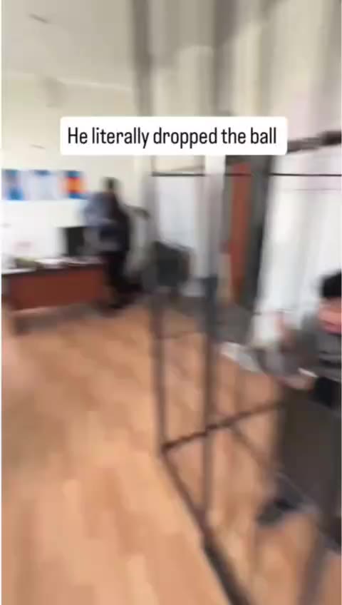 He literally dropped the ball