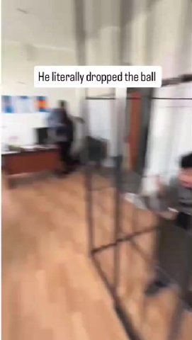 He literally dropped the ball