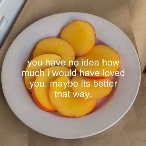 you have no idea how much would have loved you. maybe its better that way.
