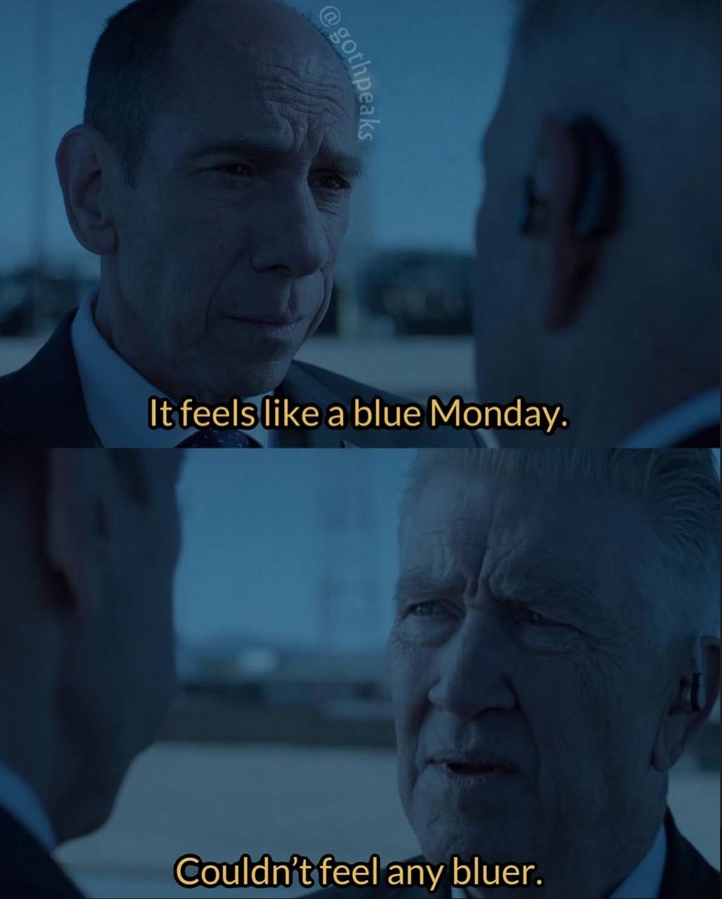 It feels like a blue Monday. feel any bluer.