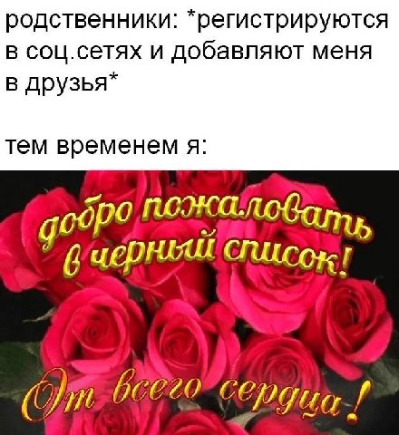 родственники: *регистрируются в соц.сетях и добавляют меня в друзья* тем временем я: сдро Pin