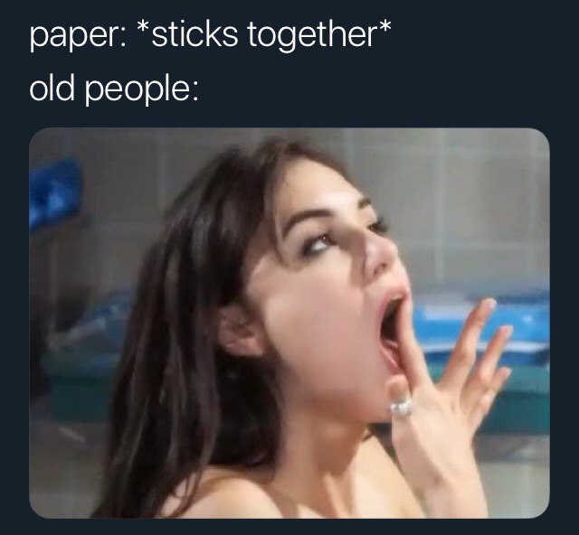 paper: *sticks old people: