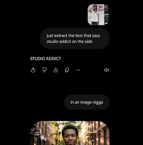 just extract the text that says studio addict on the side STUDIO ADDICT image nigga a