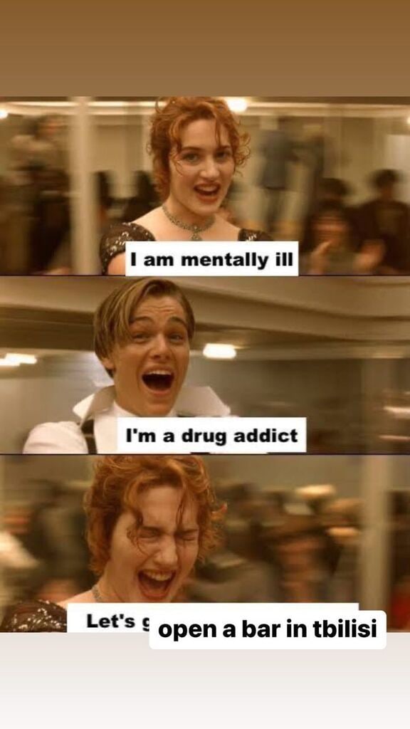 mentally ill a drug addict Let's open а Баг tbilisi
