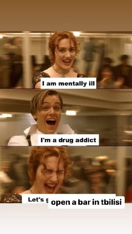 mentally ill a drug addict Let's open а Баг tbilisi