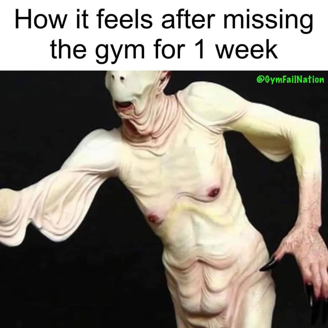 How it feels after missing the gym for 1 week