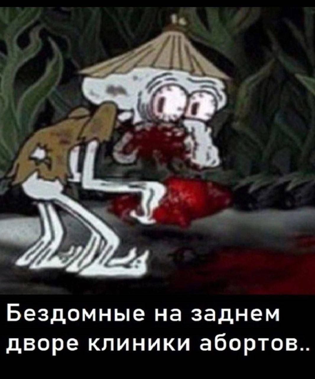 Бездомные на заднем дворе клиники абортов