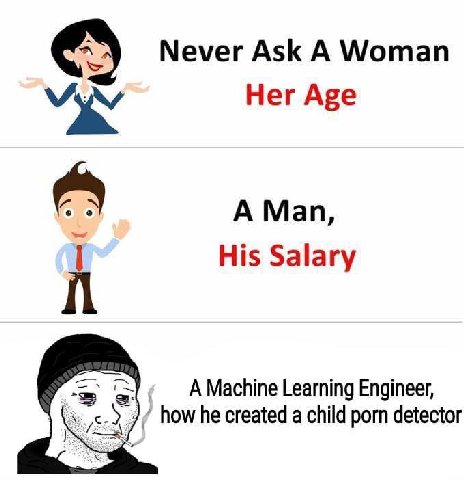 Never Ask A Woman Her Age A Man, His Salary A Machine Learning Engineer, how he created a child porn detector
