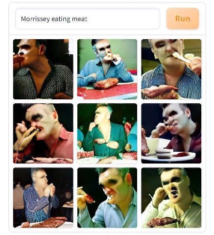 Morrissey eating meat