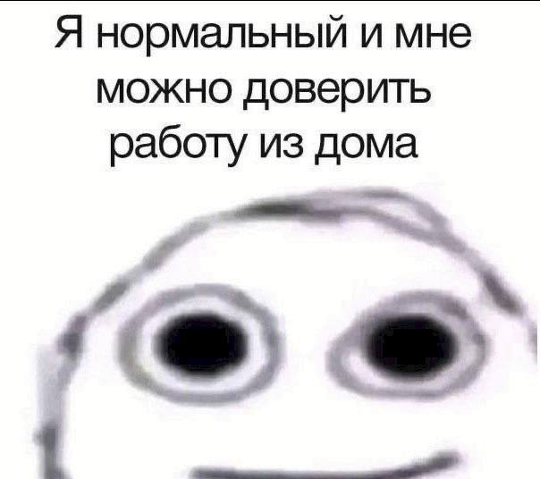 Я нормальный и мне можно доверить работу из дома