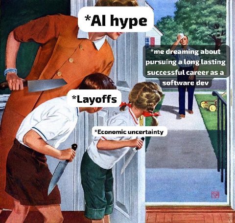 hype *me dreaming about pursuing a long lasting successful software dev A uncertainty