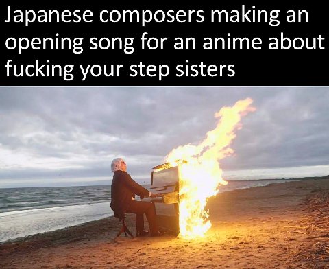 Japanese composers making an opening song for an anime about fucking your step sisters